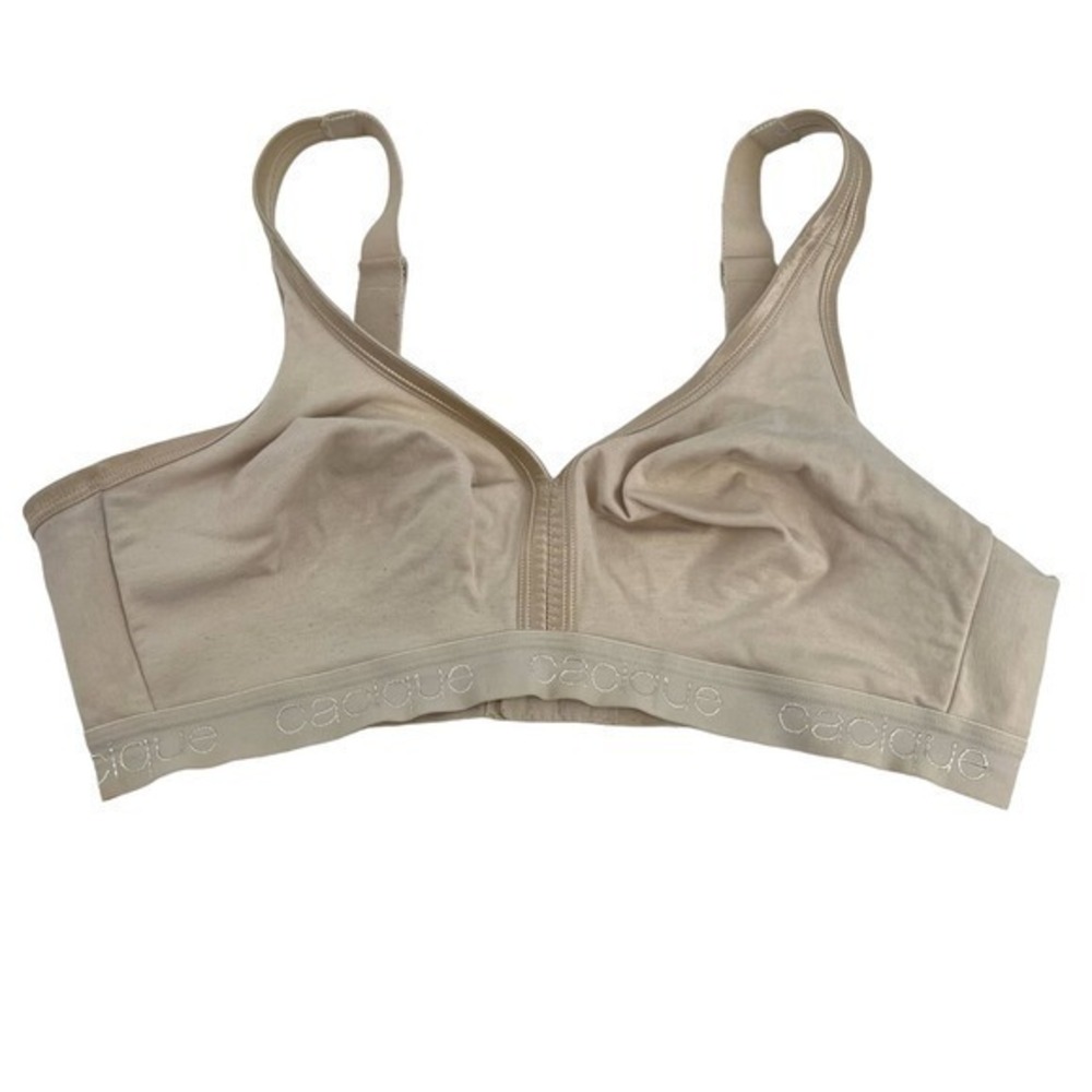 Cacique by Lane Bryant tan nude plus size wireless t-shirt bra size 40D